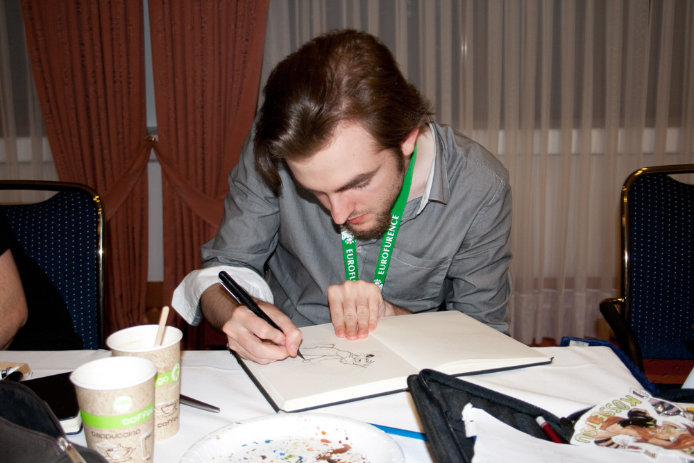 Leeden inkind a drawing in someone's sketch book